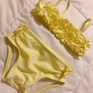infant crazy 8 yellow flower bikini